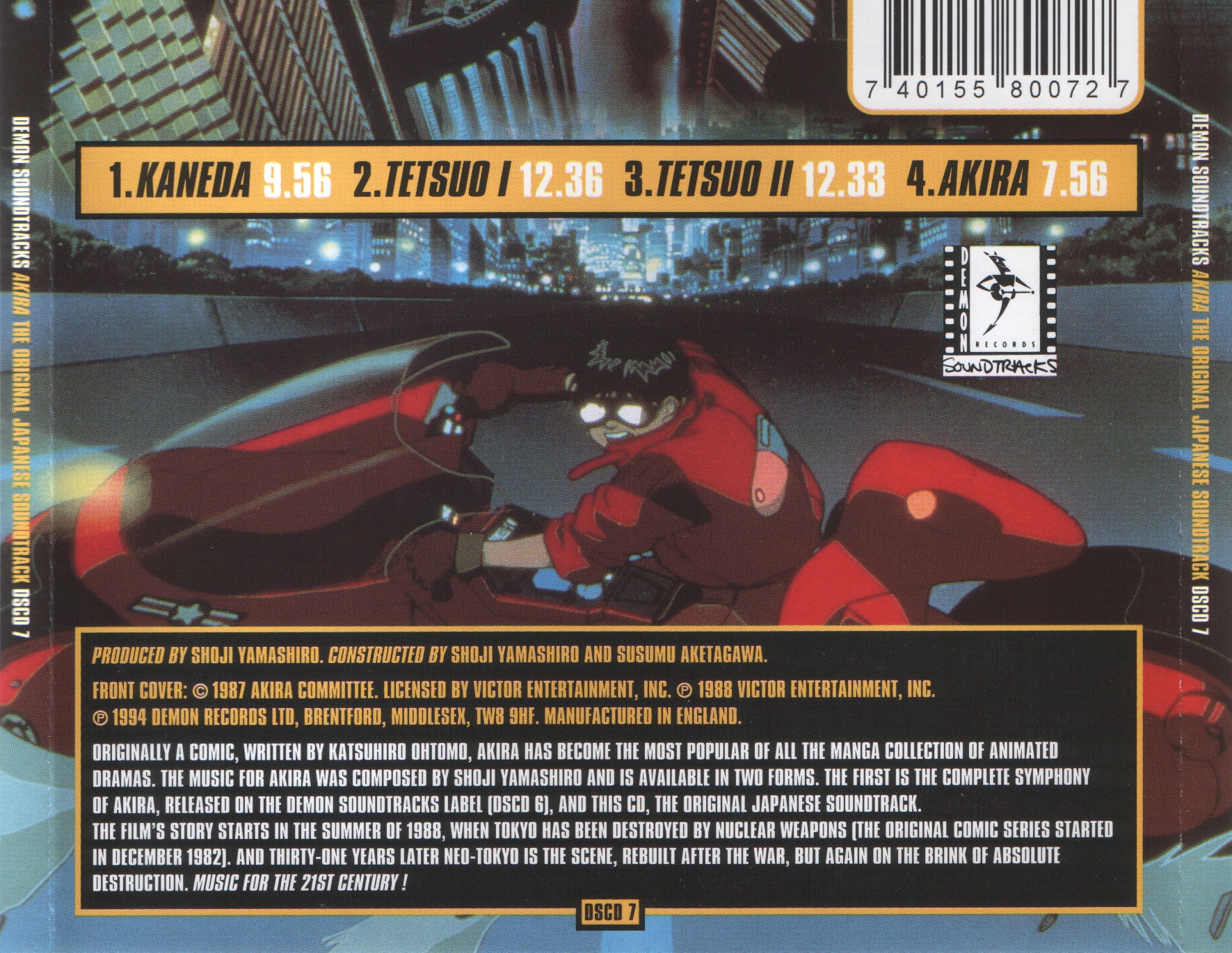 AKIRA THE ORIGINAL JAPANESE SOUNDTRACK (1994) MP3 - Download
